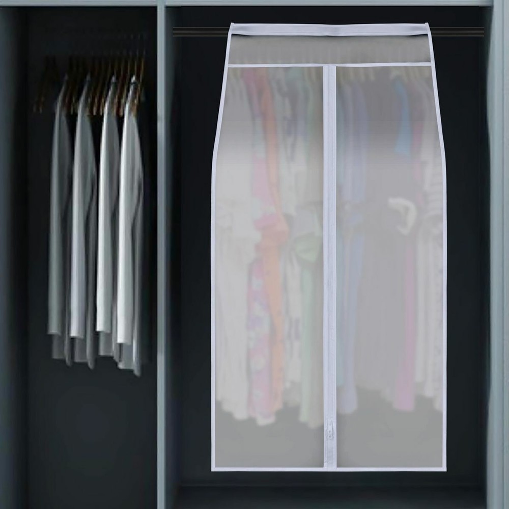 Solid Clothes Garment Dust Cover Storage Protector Wardrobe Coat Hanger Bag Home