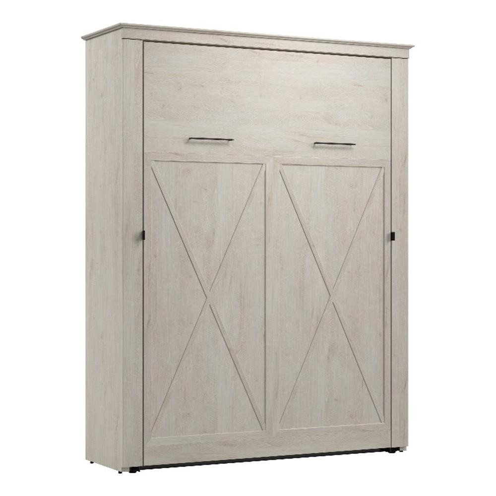 Pemberly Row 69W Queen Murphy Bed - Engineered Wood in White gallery