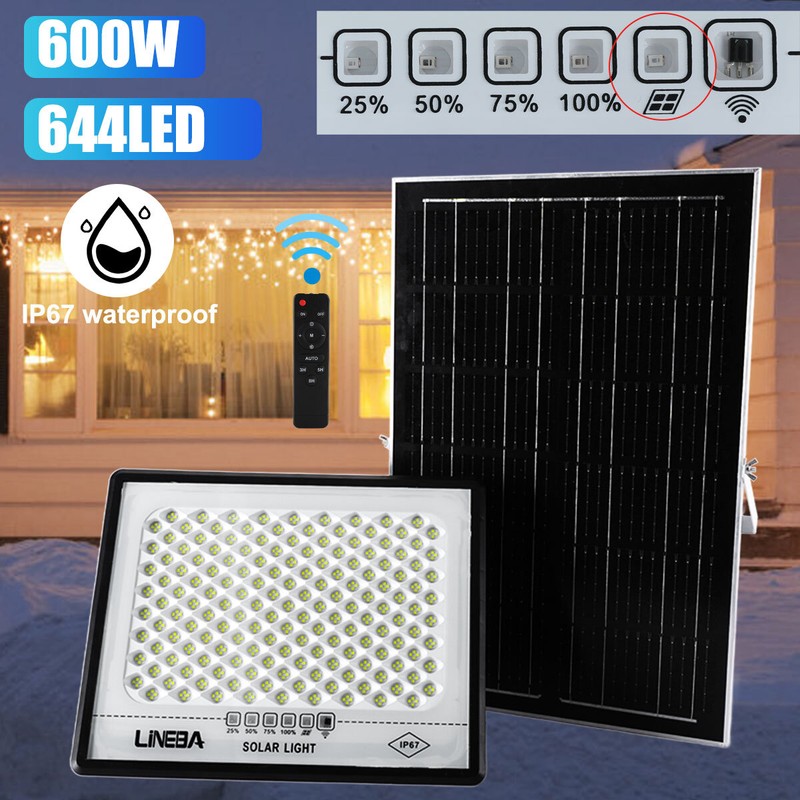 10000000LM LED Solar Security Light Outdoor, IP67 Waterproof Outdoor Flood Light gallery