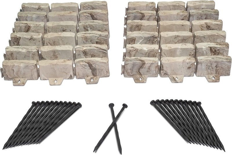 Stone-Look Garden Border Edging Kit gallery