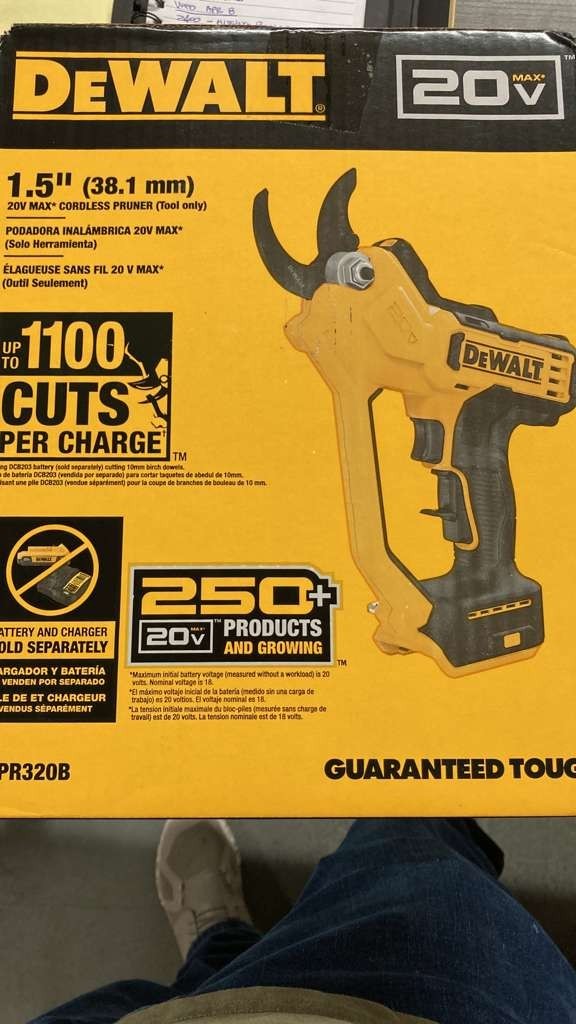 DEWALT DCPR320B 20V MAX 1.5" Cordless Pruner - Yellow gallery