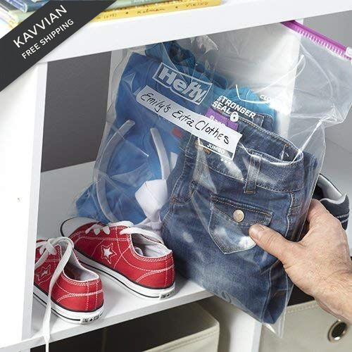 Hefty Slider Jumbo Storage Bags, 12 Count, 2.5 12 Count (Pack of 1), Clear gallery