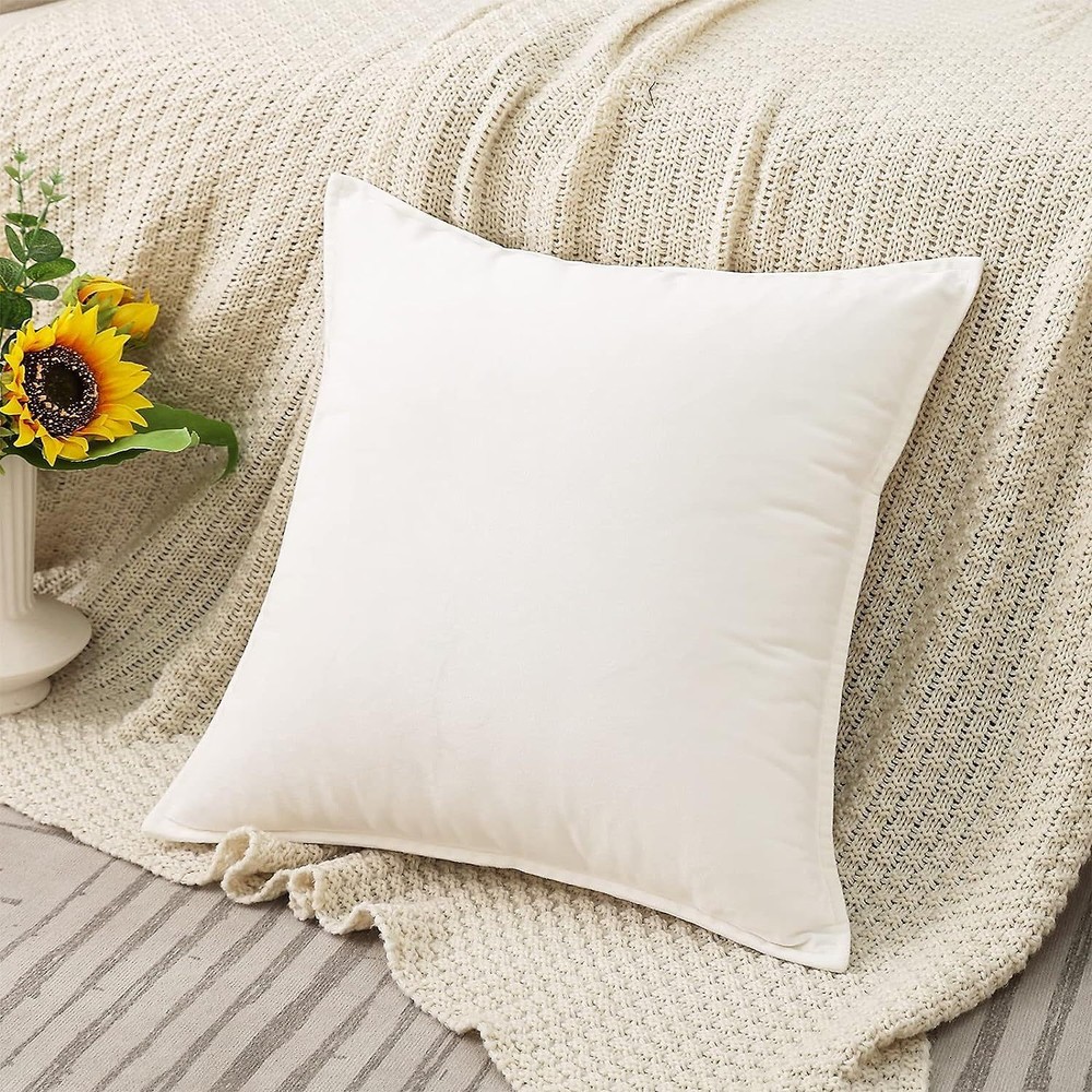 US 16“ 18” 20“ 24” Velvet Solid Cushion Cover Pillow Case Home Sofa Bed Decor