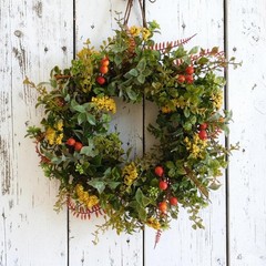 Late Summer Early Fall Wreath, Fall Decor, Orange and Yellow Flowers