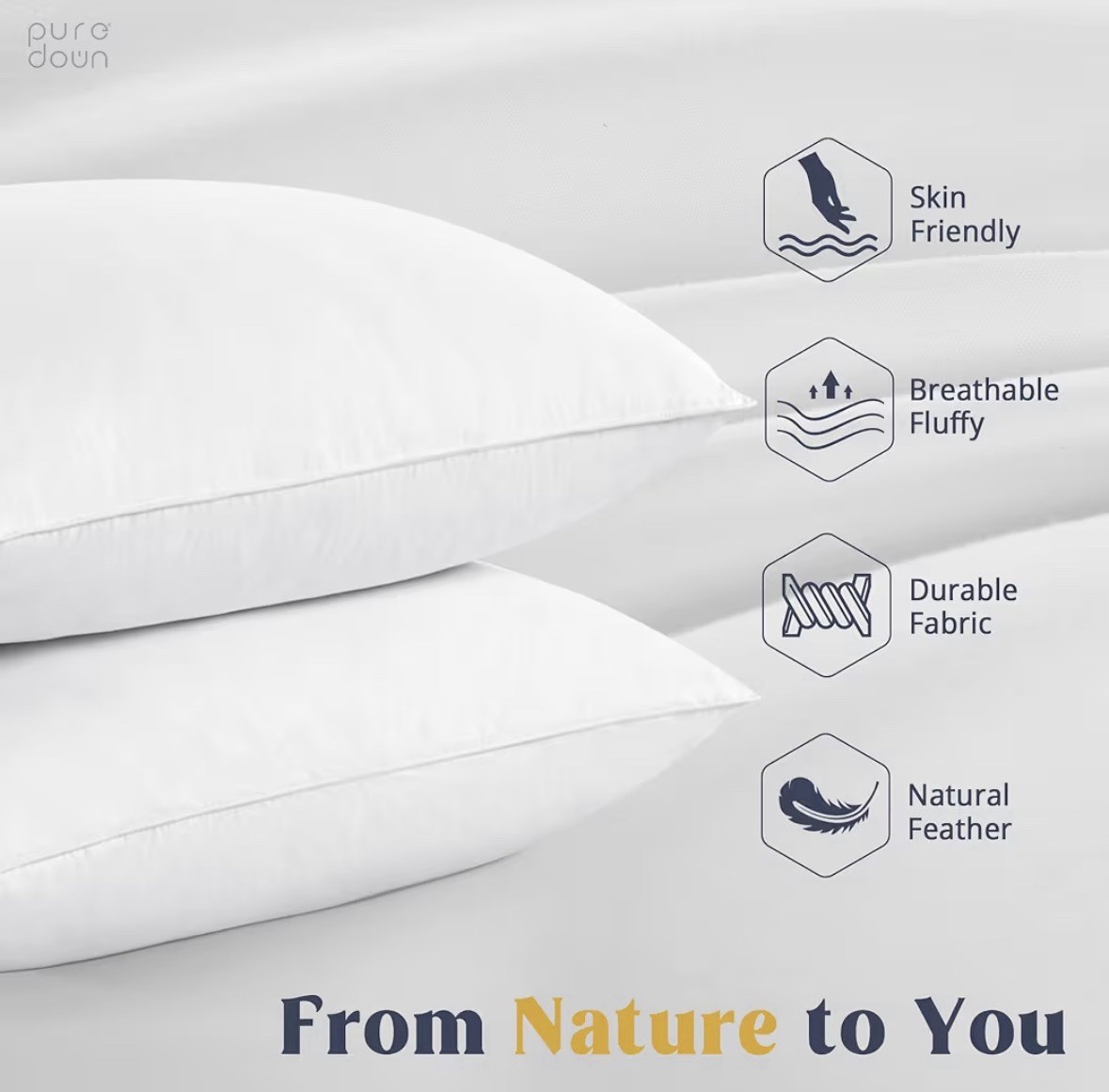 Goose Feather and Down Bed SleepingPillows King Size Set of 2, Hotel Collection gallery