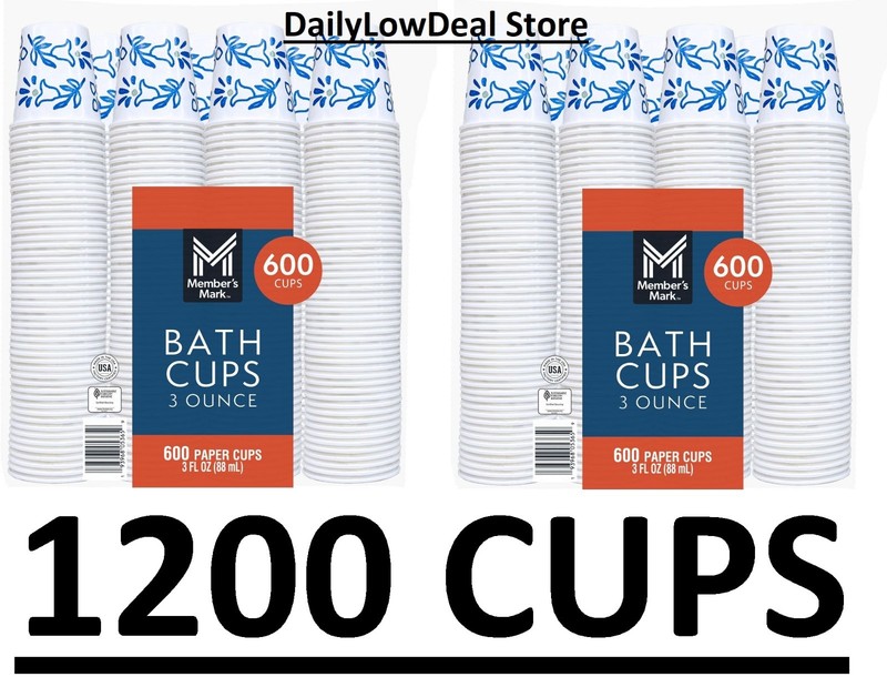 2 PACK - Printed Paper Bath Cold Cup (3 oz - 600 ct.) Total 1200 Cups gallery