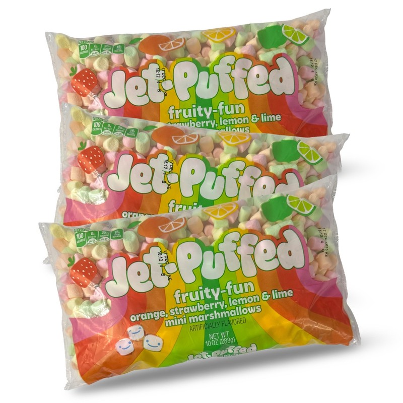 Jet Puffed Fruity Fun Mini Fluffy Marshmallow Snack, 4x 10 Oz. Bags gallery