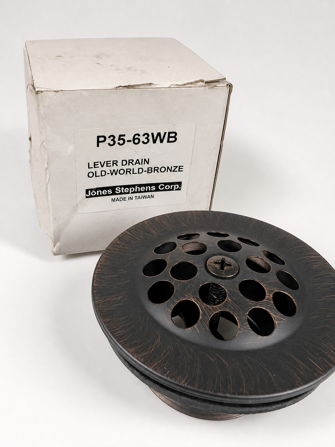 Jones Stephens P35-63WB Lever Drain Old World Bronze Tub Drain gallery