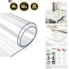 2mm Thick Clear Table Cover Protector 36 x 60 Inch, Plastic Table Cover Recta... gallery