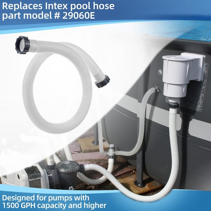 2Pack For Intex 1.5" Diameter Accessory Pool Pump Replacement Hose - 59" Long gallery