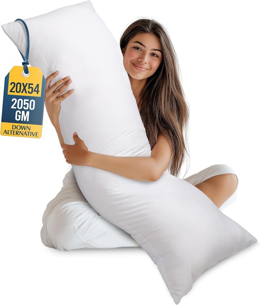 Utopia Bedding Full Body Pillow for Adults (White, 20 x 54 Inch), Long Pillow In