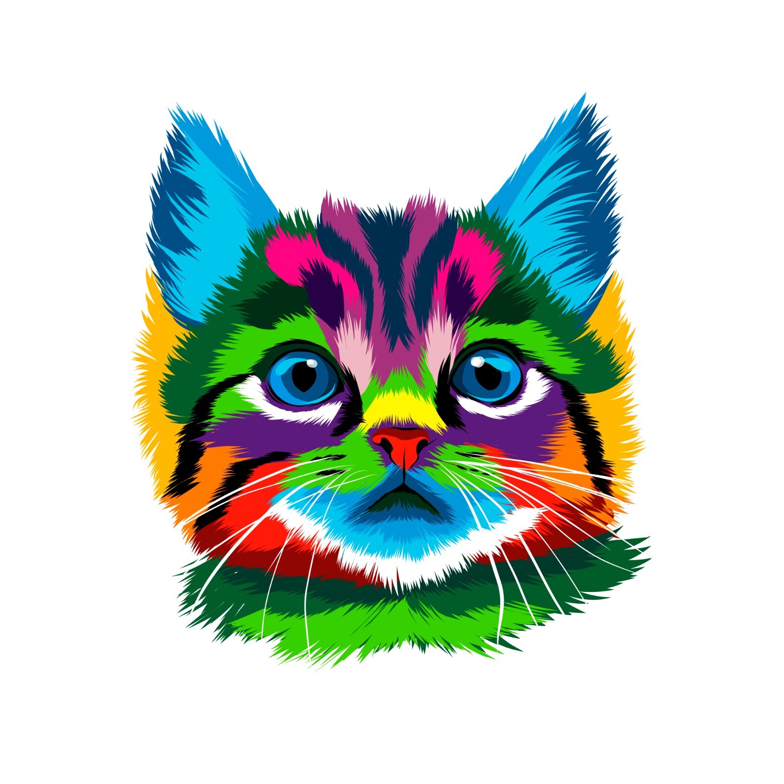 CUTE CAT RAINBOW DIE CUT +CAR DECAL STICKER DESIGN 6YEARS LAMINATED FREE STICKER gallery