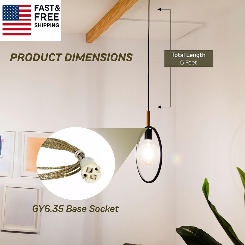 287COXLVN Freejack Pendant Socket, Chrome Nickel, Low Voltage, 50W Lamp Ma gallery