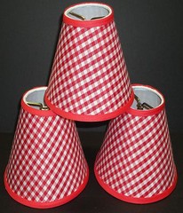 Set 3 Chandelier Gingham Shade Blue Green Pink Purple Red Yellow