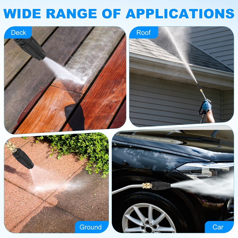 1-Pack Pressure Washer Tips, Adjustable Pressure Washer Nozzle, 2.5GPM [Black] gallery