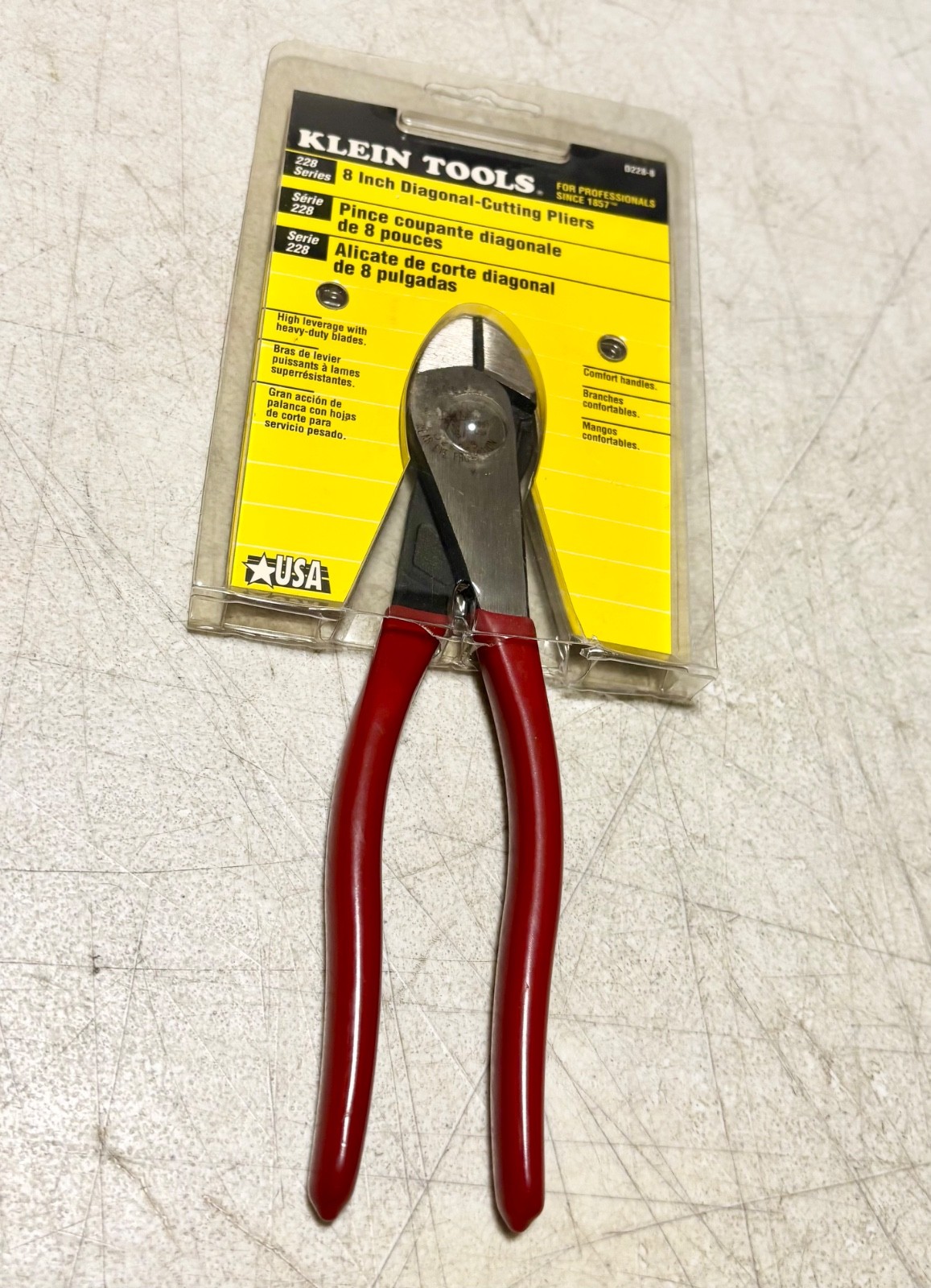 VTG. 1997 Klein Tools D228-8 Diagonal Cutting Pliers High-Leverage 8” Pliers gallery