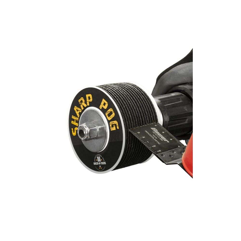 Rack-A-Tiers Sharp Pog Drill Operated Multi-Tool Oscillating Blade Sharpener gallery