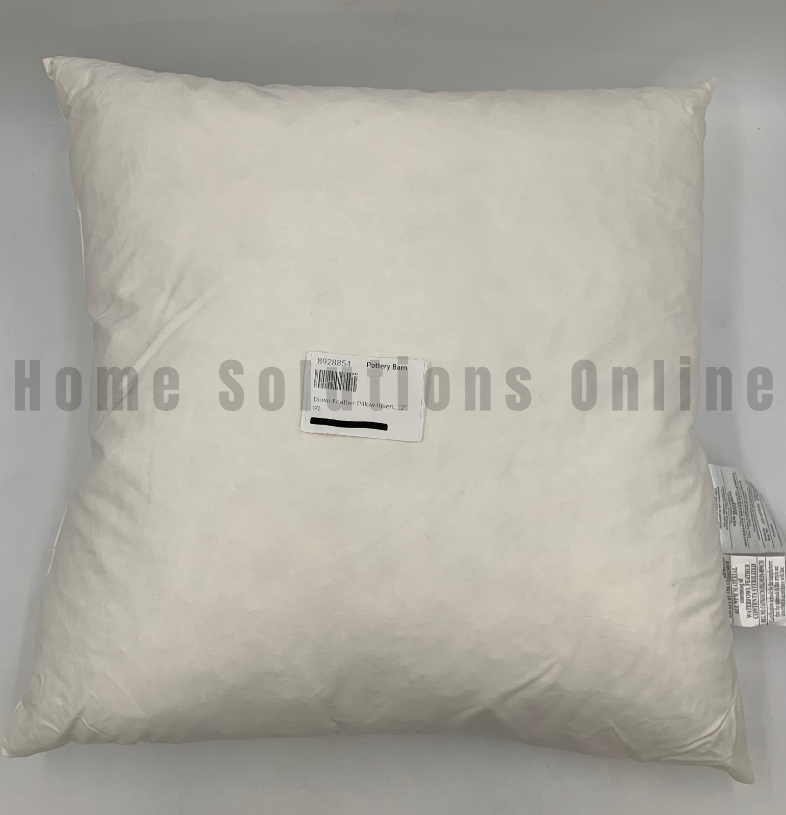 Pottery Barn 200 Thread Count Down Feather Pillow Insert 22" #B9016 gallery