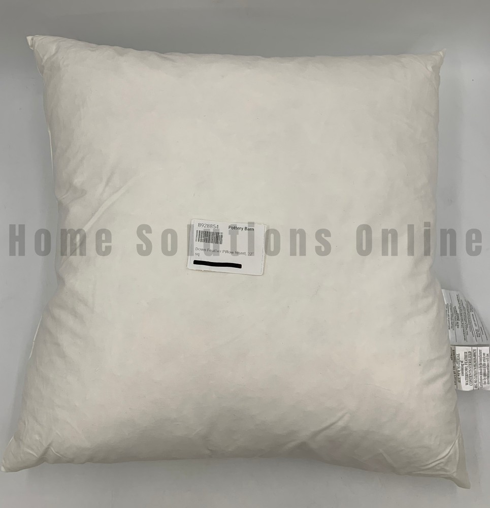 Pottery Barn 200 Thread Count Down Feather Pillow Insert 22" #B9016