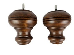 5″ Antique Walnut Finish Solid Wood Turned Leg (22173) Sofa Chair -Set of 4 Legs