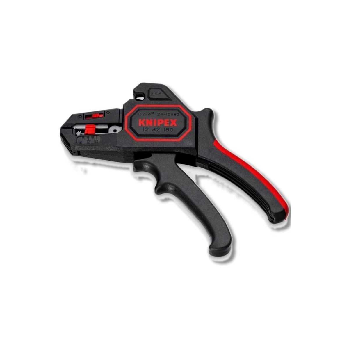 Knipex 7-1/4 in Wire Stripper/Cutter Black/Red 12 62 180 SBA gallery