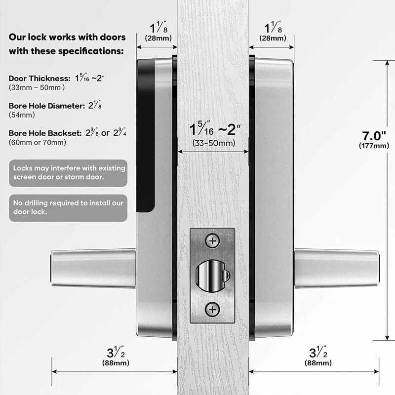 Fingerprint App Remote Control Keyless WIFI Digital Touchscreen Lock 2 IC Cards gallery