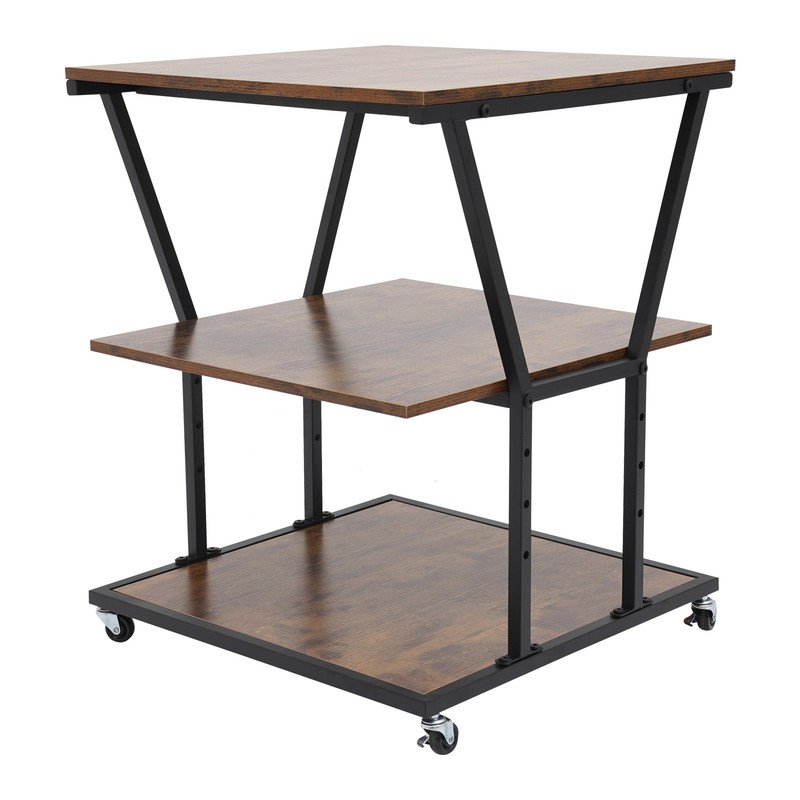 3-Tier Printer Stand with Adjustable Shelves & Wheels for Home/Office gallery