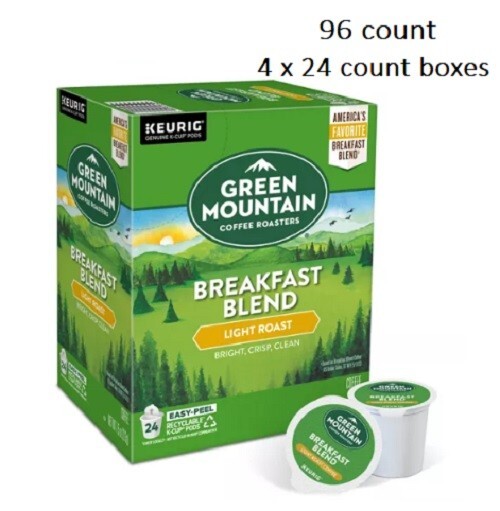 Green Mountain Breakfast Blend Coffee, Light Roast, 96 count. Free Shipping gallery