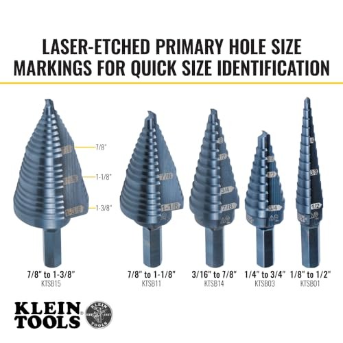 Klein Tools KTSB15 Step Drill Bit #15 Double Fluted Assorted Styles , Sizes gallery