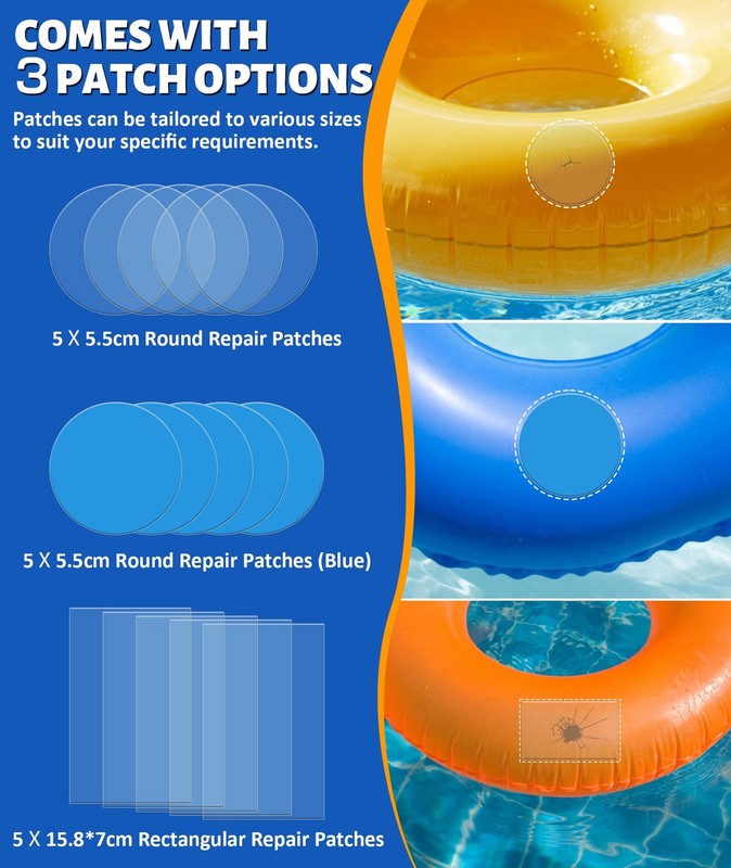 Air Mattress Patch Kit, Heavy Duty Waterproof Vinyl Repair Patch Kit, 80 ML I... gallery