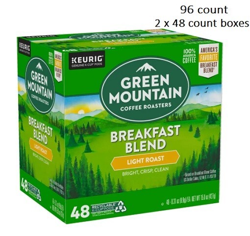 Green Mountain Breakfast Blend Coffee, Light Roast, 96 count. Free Shipping gallery