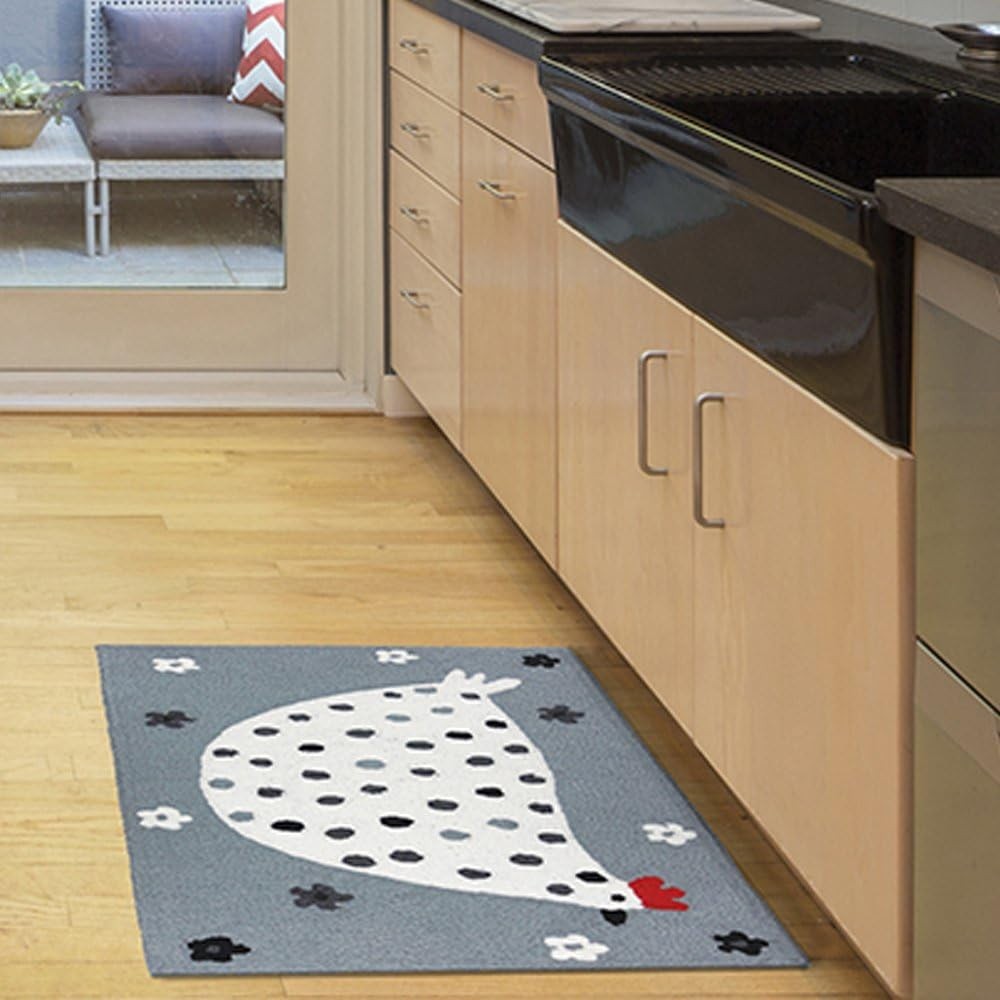 Jellybean Cool Grey Chick Accent Rug 20x30 Machine Washable Indoor Outdoor gallery