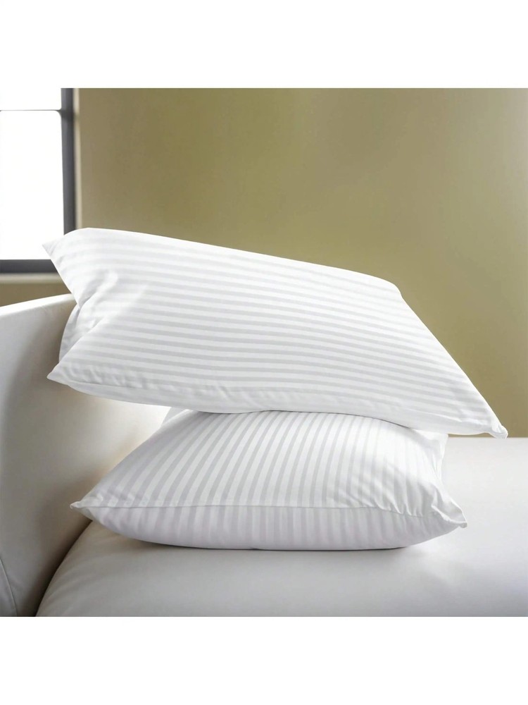 2 Pack Quilted Bed Pillows White Down Feather Standard King Size Pillow-USA