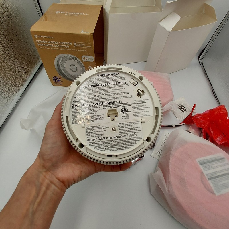 SITERWELL Hardwired Interconnected Smoke and Carbon Monoxide Detector 3-pack gallery