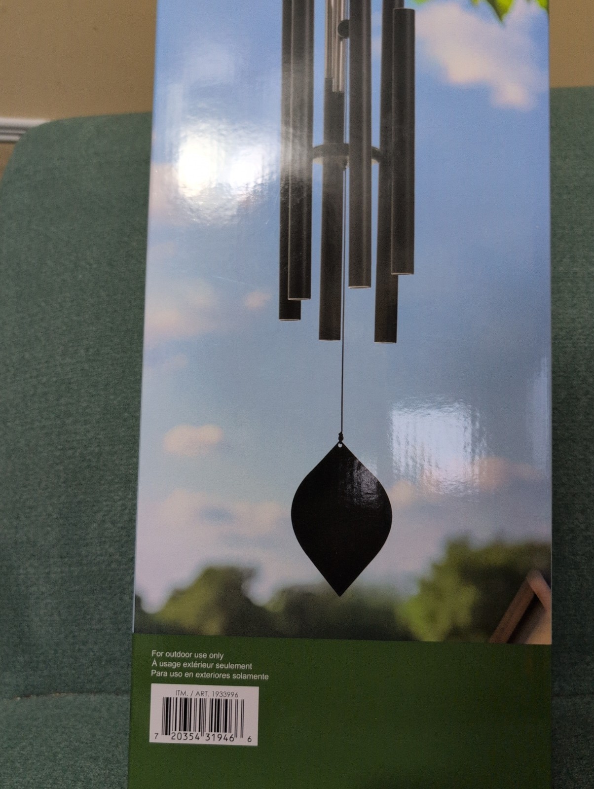 Stylecraft Double Wind Chime 46" in. Large Harmonic Aluminum Tubes NEW gallery
