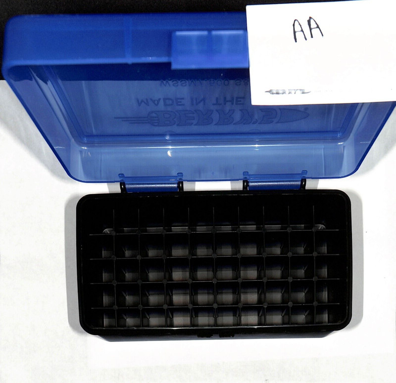 AA & AAA Battery Plastic Storage Containers HOLDS 50 BATTERIES EACH (BLUE) gallery