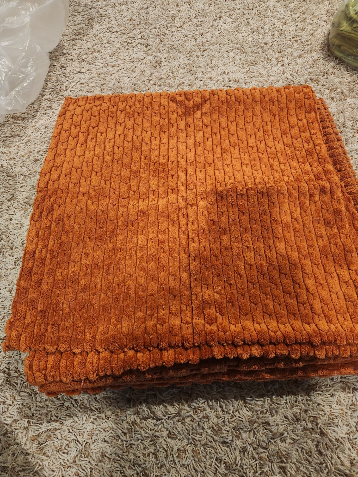 Pillow Covers 18x18, Corduroy Square Set Of 12, BURNT ORANGE. Excellent gallery