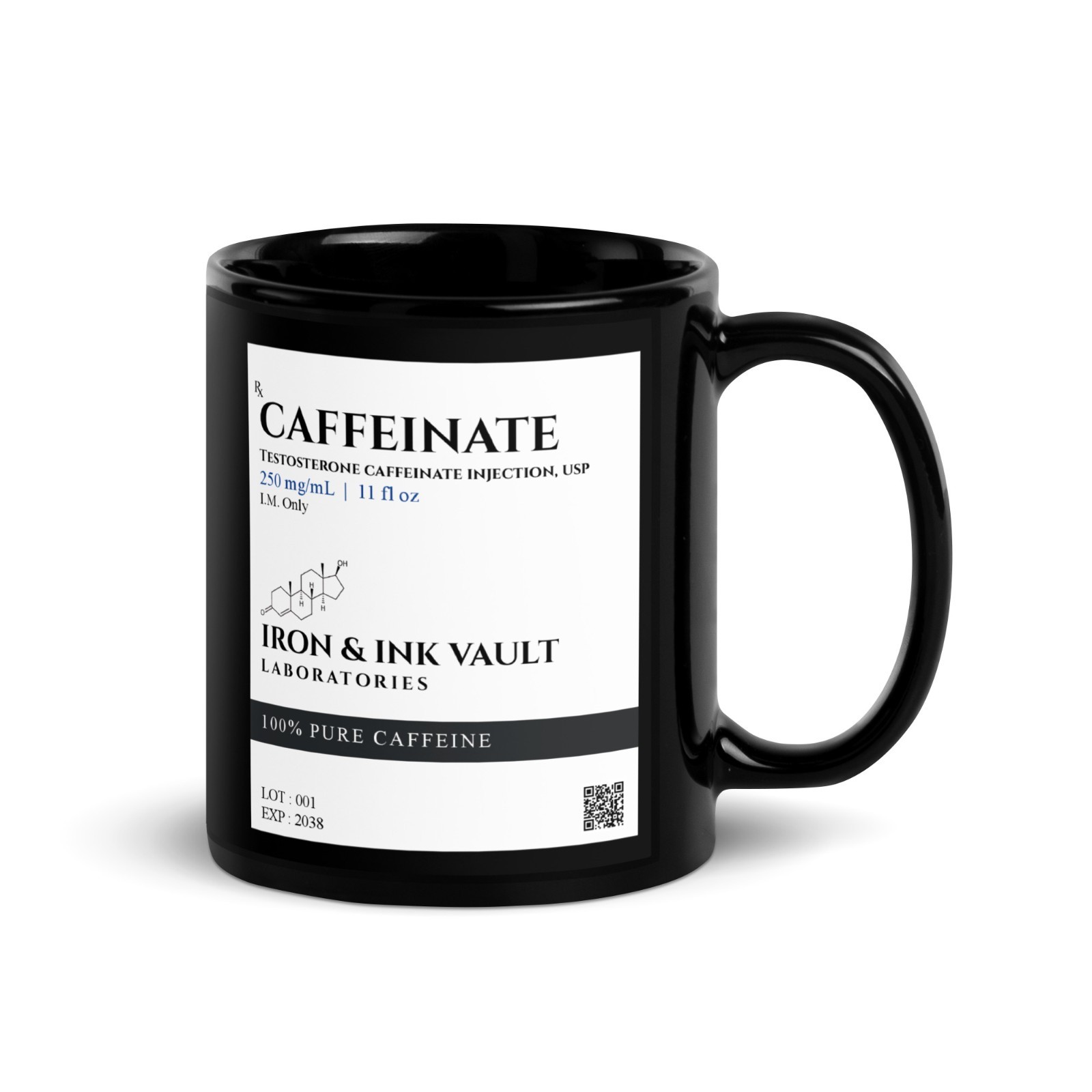 Bodybuilding Coffee Mug Funny Gym Mug Caffeinate 250mg Iron & Ink Vault™ gallery