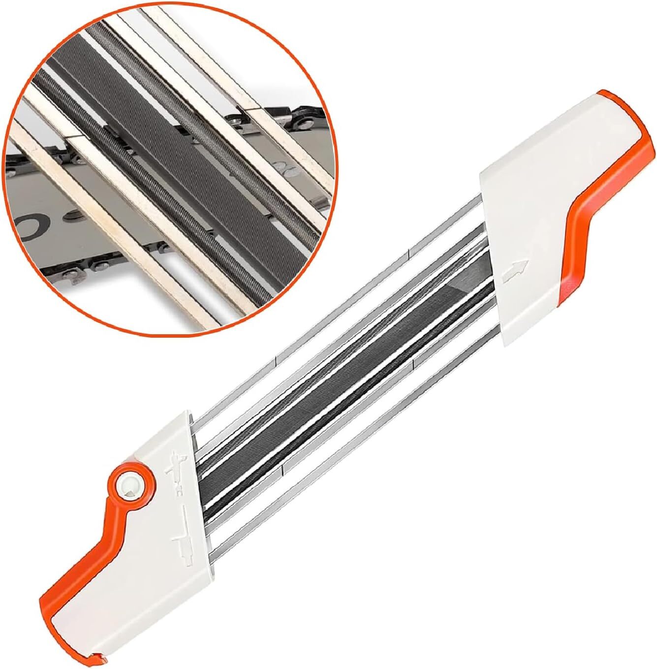 2 IN 1 Easy Chainsaw File Chain Sharpener Kits 7/32 5.5mm For Stihl 3/8"P 404" gallery