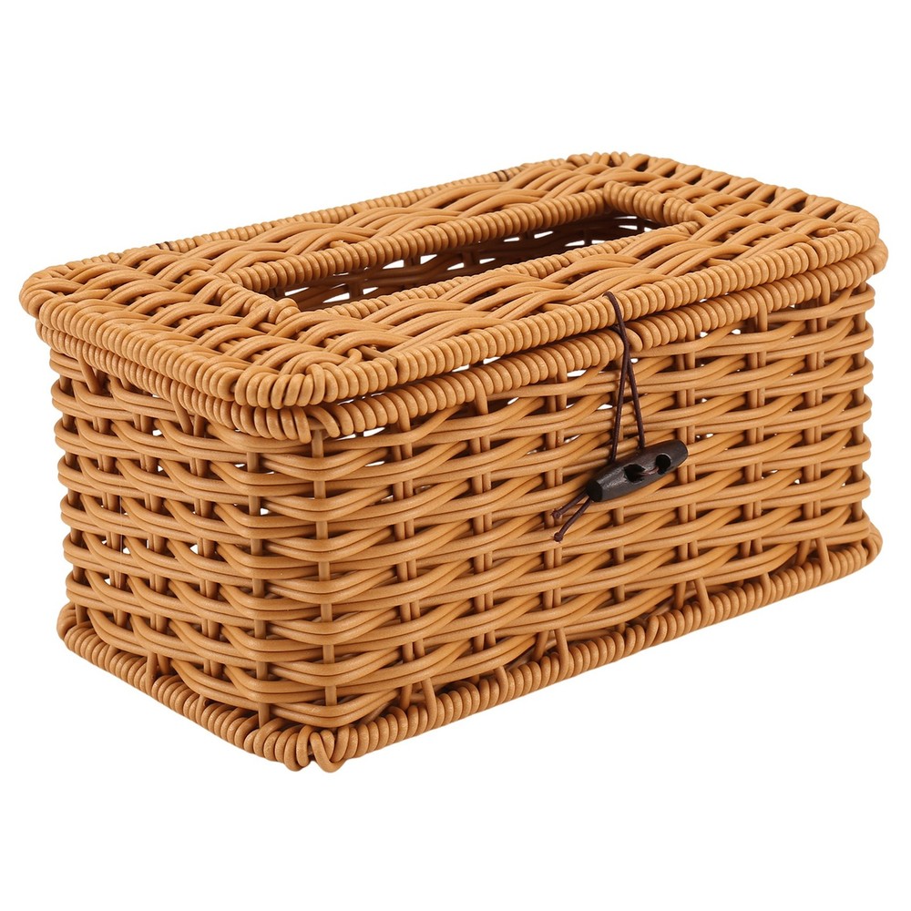 Rattan Rectangular Tissue Box Cover - Boho Decorative Woven Tissue Holder3010
