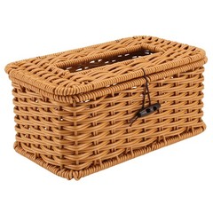 Rattan Rectangular Tissue Box Cover – Boho Decorative Woven Tissue Holder3010