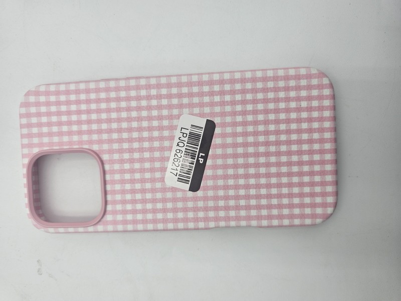 Tough Cases For Apple 16 Promax,Pink Gingham Print