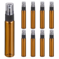 10 Pcs Small Empty Refillable Glass Spray Bottles for Makeup and Skin ml