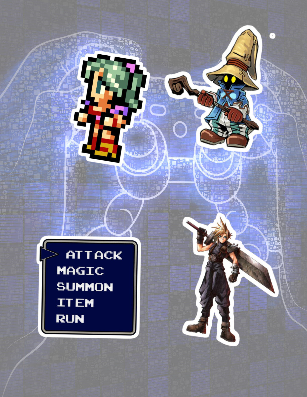 Final Fantasy Video Game 4pc Sticker Pack gallery