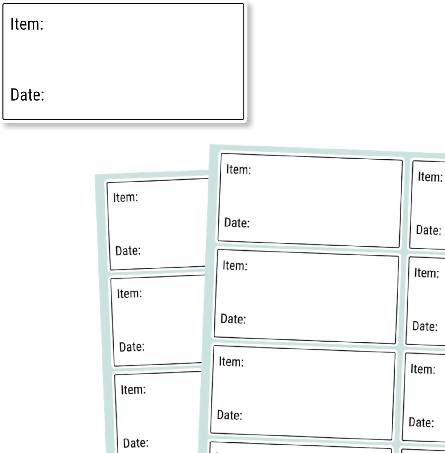 200 Pieces, 2" x 1", Removable Food Labels for Freezer 200 Pack, White gallery