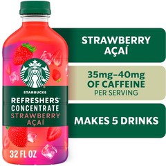 Starbucks Refreshers Concentrate Strawberry Acai, Refreshing Drink,cold 32 fl oz