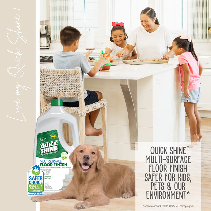 Quick Shine Multi Surface Floor Finish 64oz | Cleaner & Polish use on ⭐️⭐️⭐️⭐️⭐ gallery
