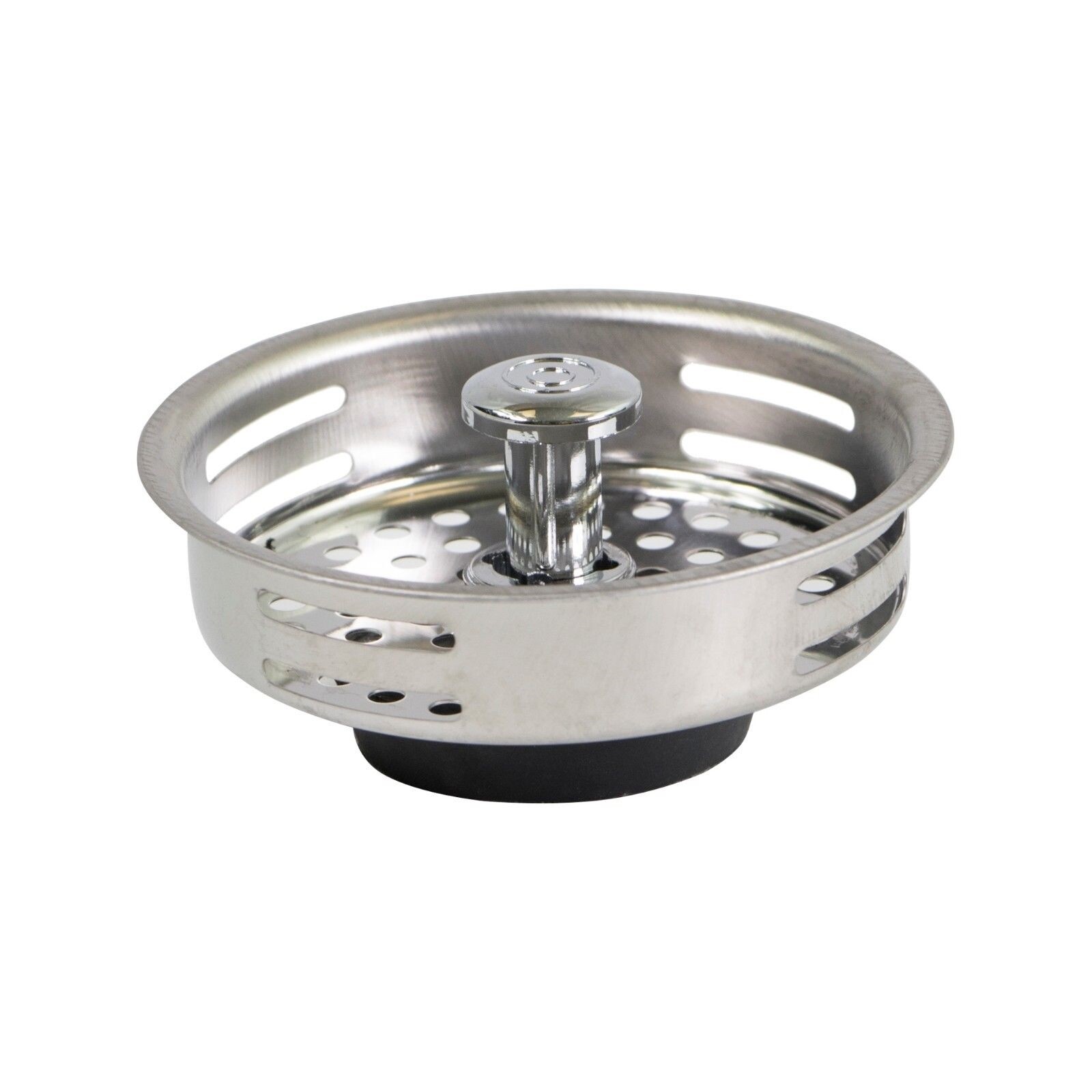 Stainless Steel (3.5) Sink Strainer Basket Replacement Universal Rubber Stopper gallery