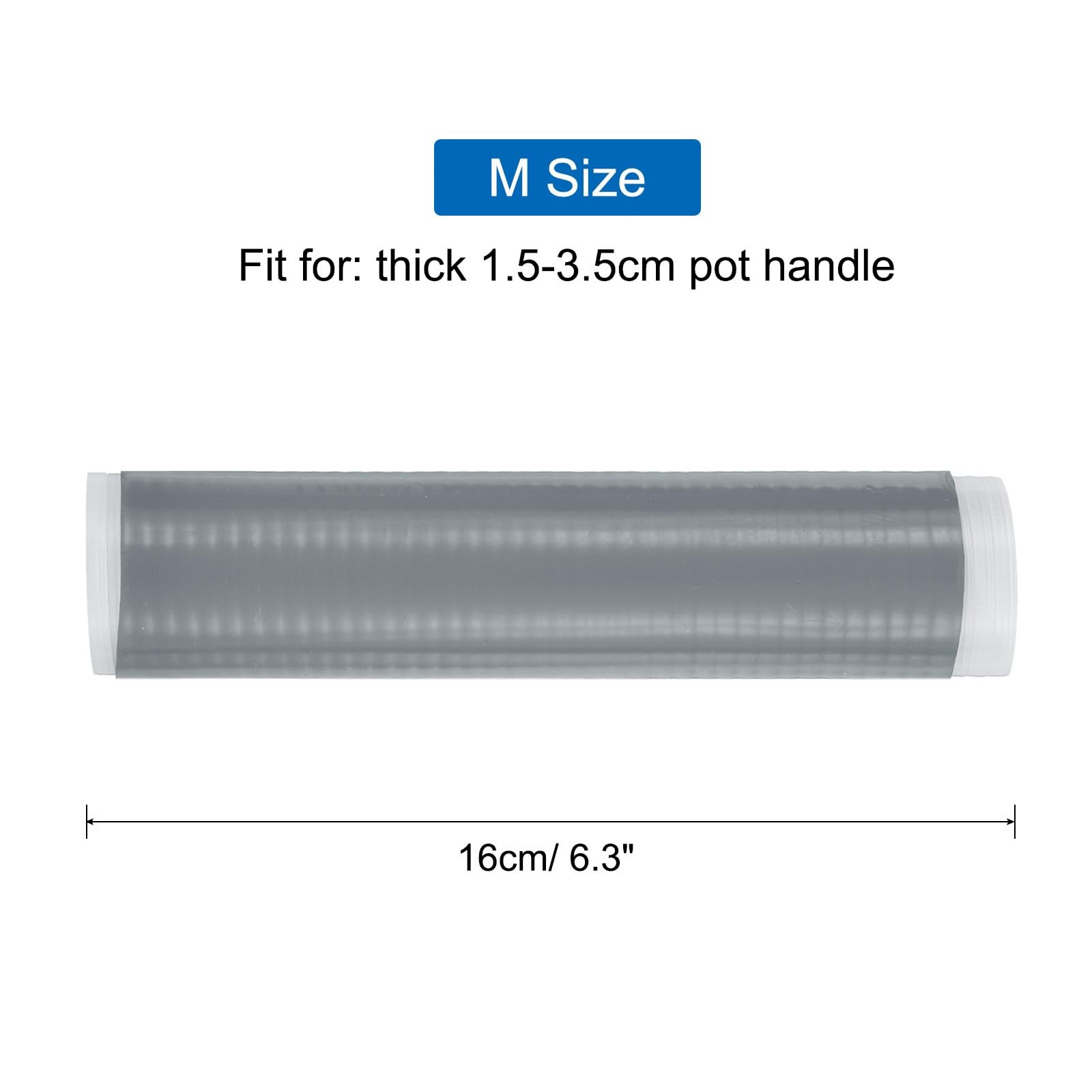 uxcell 3 Pcs Silicone Pan Handle Sleeve, Heat Resistant Medium, Gray gallery