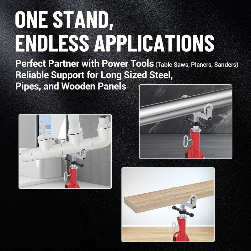 Pipe Stand Adjustable Height 2500 Lbs Portable for Welding & Construction gallery